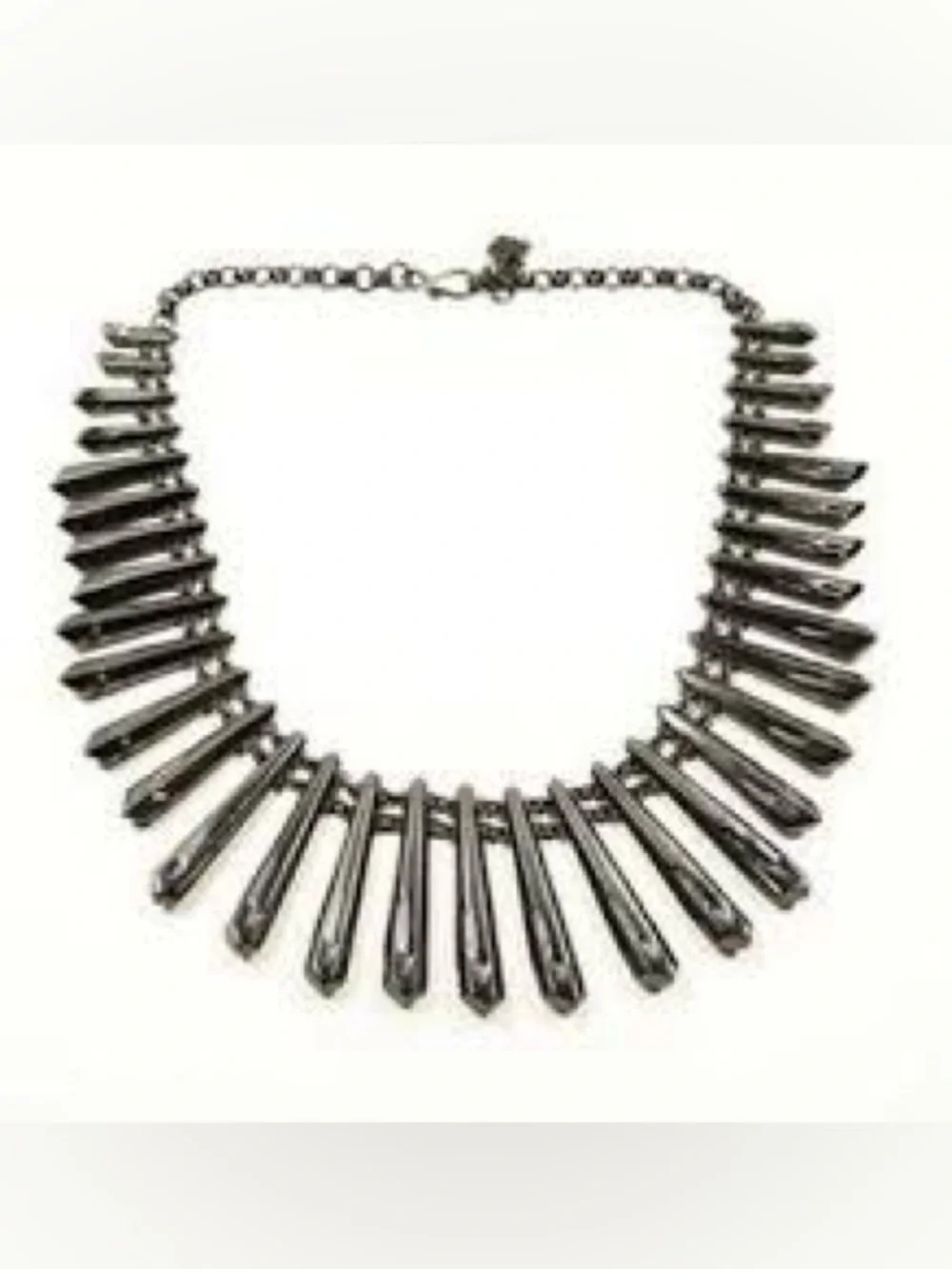 Kendra Scott Gunmetal Jill statement necklace